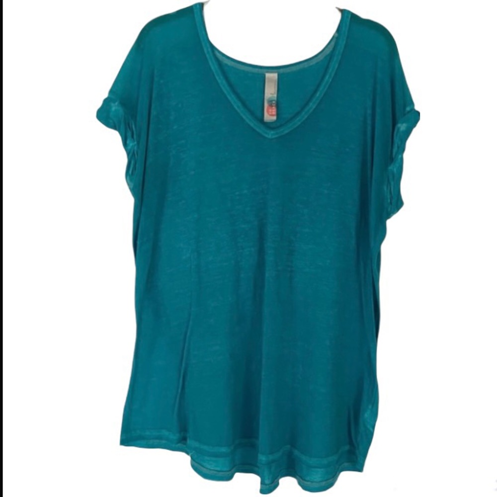 Free People 'Keep Me' V-Neck Burnout Tee